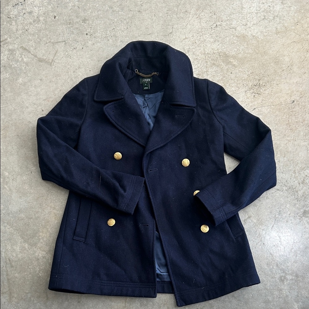 Navy Peacoat with Gold Buttons